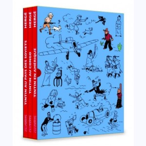 Tintin, Coffret Les colorisés : Tintin en Amérique - Tintin au Congo - Tintin au pays des Soviets